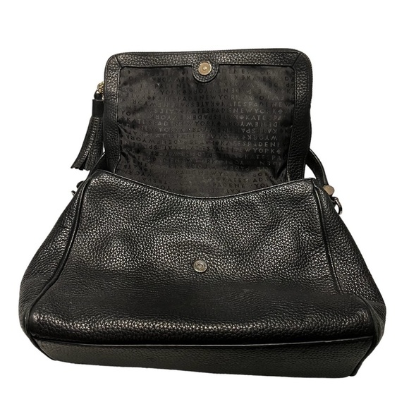KATE SPADE New York Mini Carmen Southport Avenue Leather Fold-Over Bag Black - Picture 3 of 10